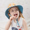 ODM OEM предохранения от шляп 46cm ведра регулируемых детей щитка шеи УЛЬТРАФИОЛЕТОВЫЙ