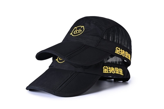 Шляпа панели логотипа 6 вышивки бейсбольных кепок ODM на открытом воздухе щелчковым задним приспособленная гольфом