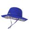 Голубая 58cm УЛЬТРАФИОЛЕТОВАЯ шляпа ведра предохранения от Солнца сафари 30+ с щитком шеи