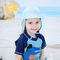 Регулируемые широкие наполняются до краев 100% хлопок 50+ шляп ведра детей УЛЬТРАФИОЛЕТОВОЕ