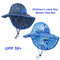 Шляпа изготовленное на заказ Upf рыболова Гаваи пляжа Searsucker голубая младенец предохранения от 50 Солнц