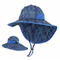 ODM полиэстера 50 хлопок Searsucker Upf шляпы пляжа ребенк голубой удя
